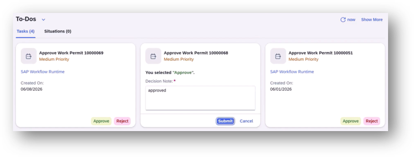 Flexible workflow for Permit to Work